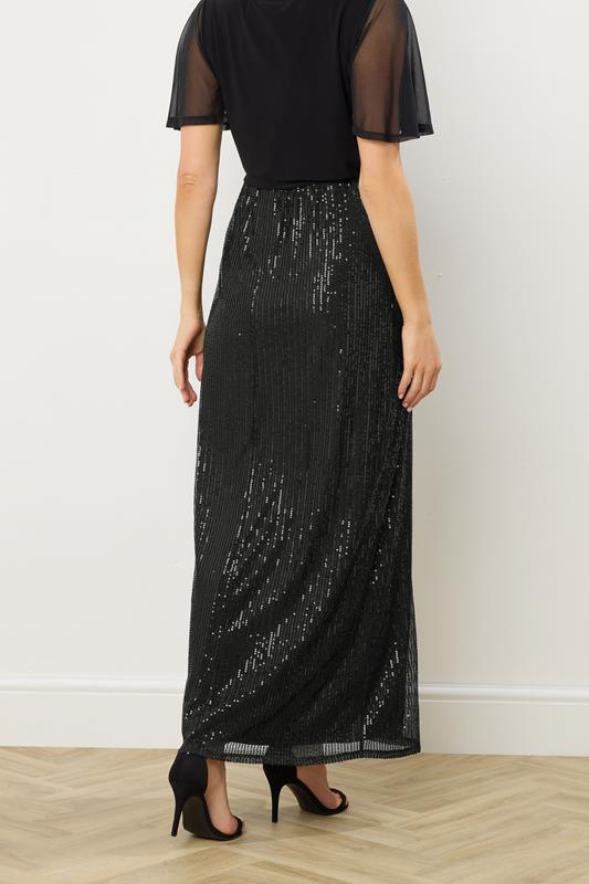 LTS Tall Black Sequin Maxi Skirt | Long Tall Sally 2