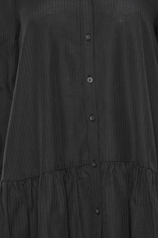M&Co Black Stripe Frill Hem Shirt | M&Co 5