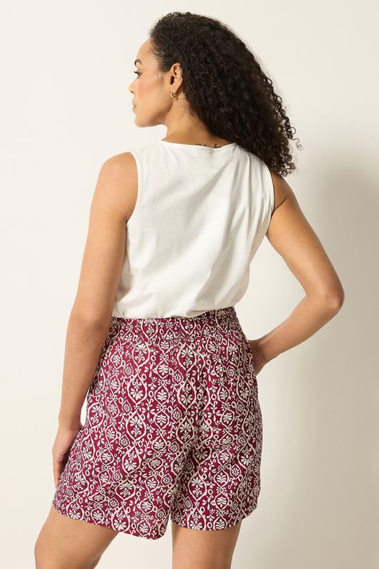 M&Co Red Tile Print Shorts | M&Co 2