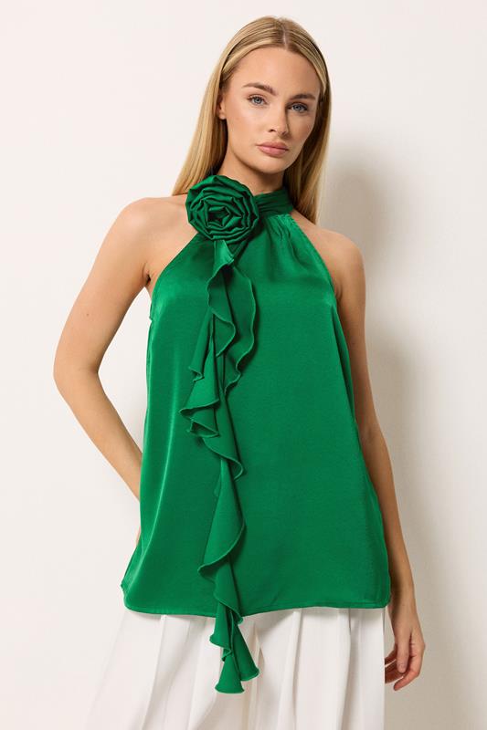  STAR Green Halterneck Top