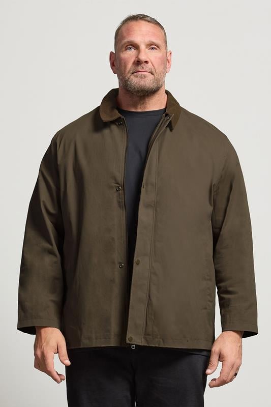 JACK & JONES Big & Tall Brown Grady Worker Jacket | BadRhino 1