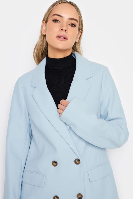 LTS Tall Women's Light Blue Double Breasted Brushed Jacket | Long Tall Sally 4
