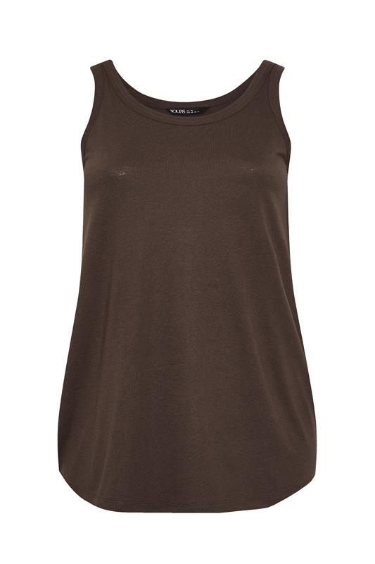 YOURS Plus Size 3 PACK Chocolate Brown Core T-Shirt Essentials Set | Yours Clothing 11