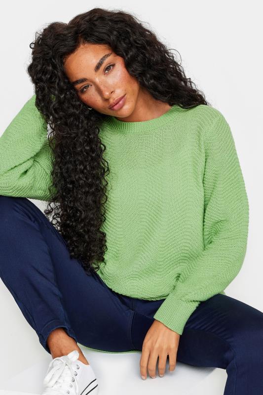 M&Co Petite Sage Green Ribbed Knit Jumper | M&Co 1