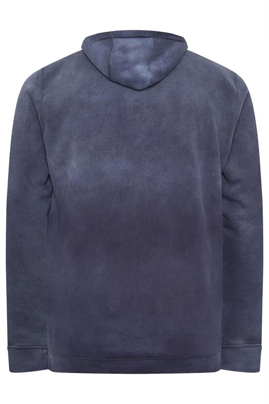 BadRhino Big & Tall Navy Blue Sun Bleached Hoodie | BadRhino 7