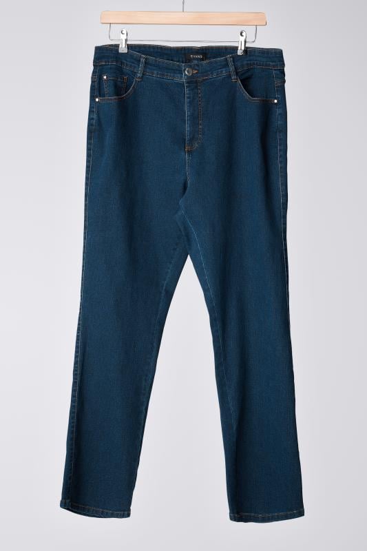 EVANS Plus Size Curve Fit Indigo Straight Leg Jeans 5
