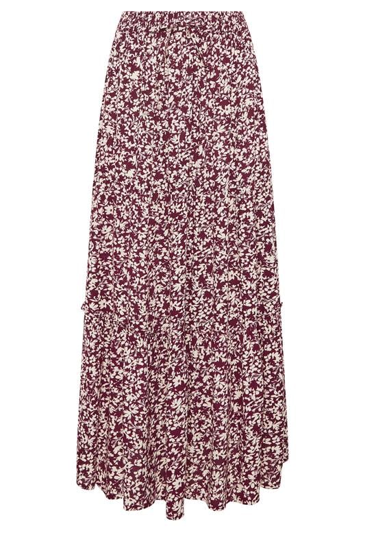 M&Co Purple Ditsy Floral Crinkle Maxi Skirt | M&Co 6