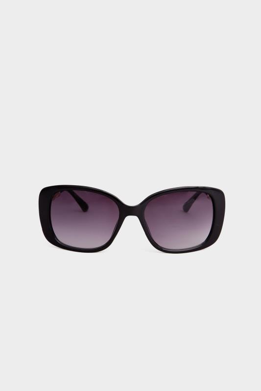 Plus Size Black Chunky Chain Arm Sunglasses | Yours Clothing 2