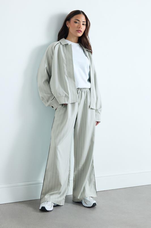  PixieGirl Petite Blue Stripe Pull On Wide Leg Trousers