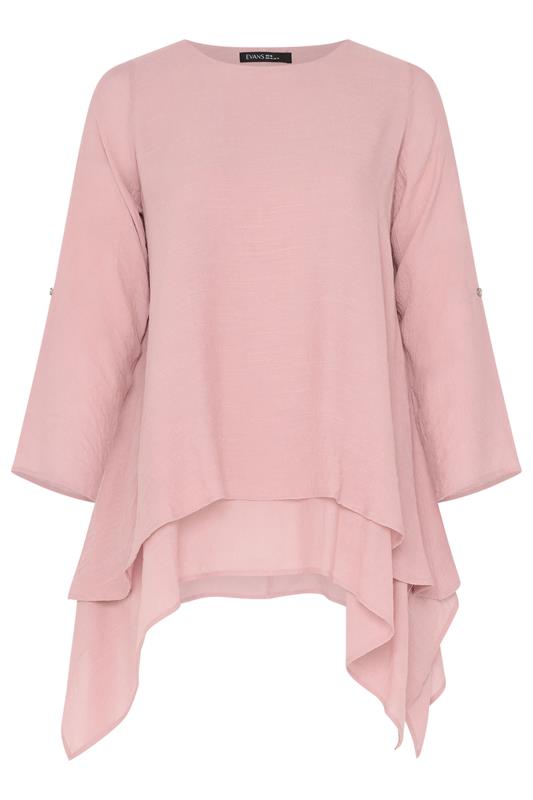 EVANS Plus Size Pink Double Layer Blouse | Evans 5