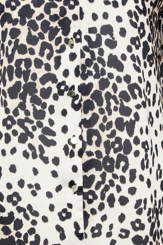 M&Co White Leopard Print Frill Sleeve Button Through Blouse | M&Co 5