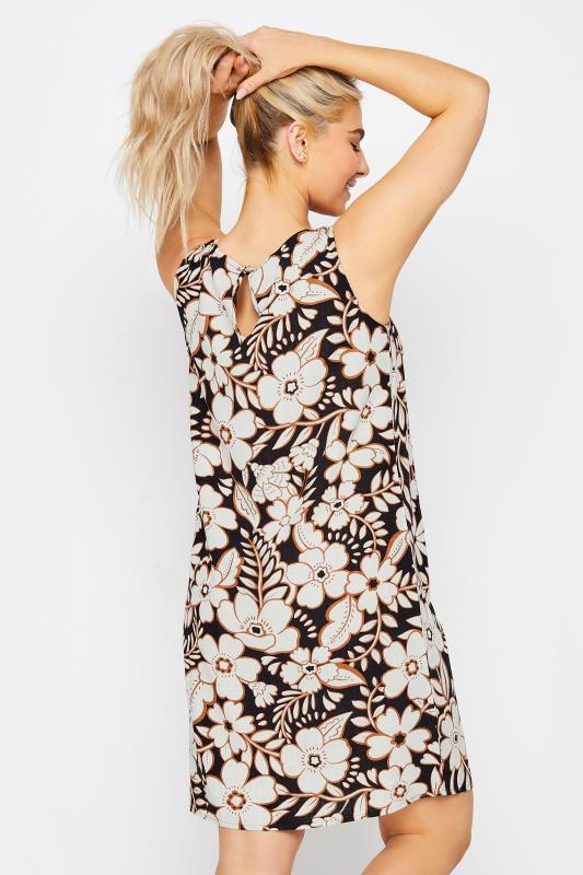 M&Co Black Linen Flower Print Shift Dress | M&Co 4