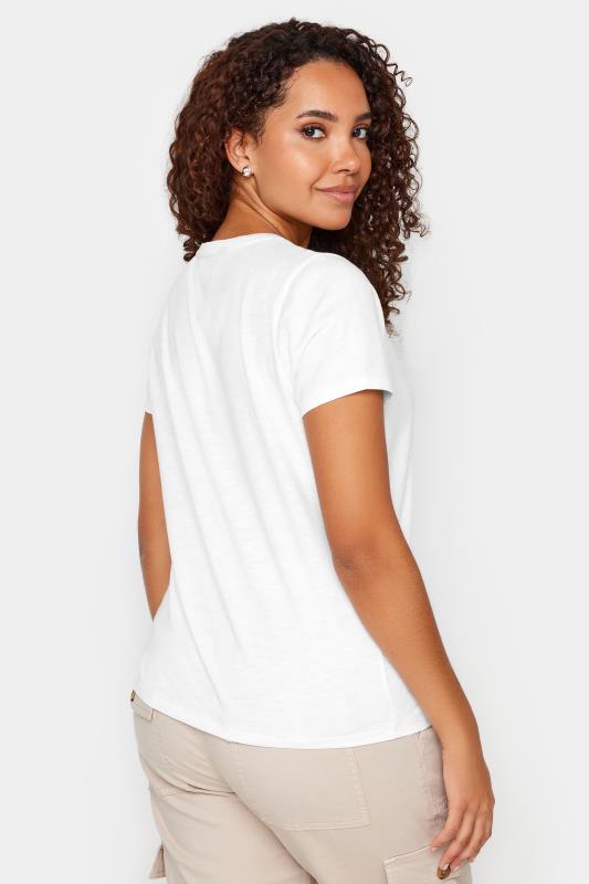 M&Co White V-Neck Cotton T-Shirt | M&Co 2