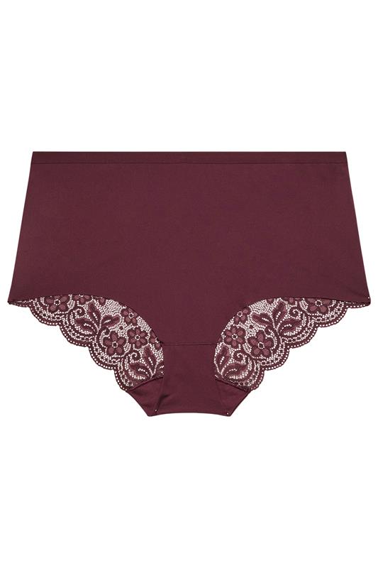 YOURSET 3 PACK Plus Size Red Lace Back High Waisted Knickers | Yours Curve 9