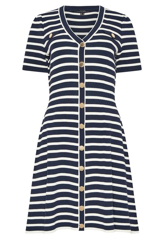 STAR Navy Blue Stripe Knitted Dress | StarByJM 5