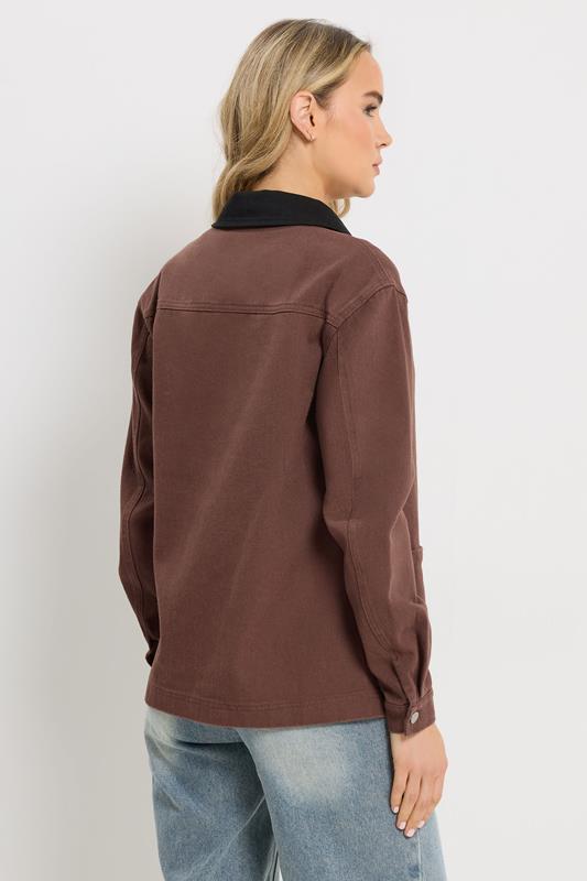 LTS Tall Women's Chocolate Brown Twill Barn Jacket | Long Tall Sally 4
