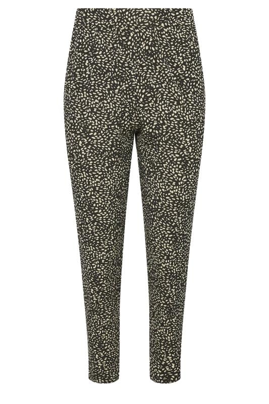M&Co Petite Natural & Black Spot Print Harem Trousers | M&Co 5
