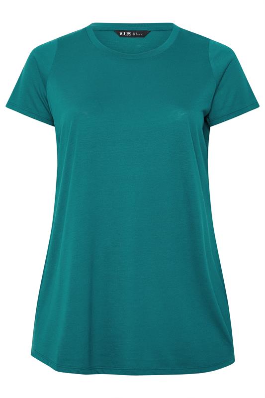 YOURS Plus Size Teal Green Core T-Shirt | Yours Clothing 5