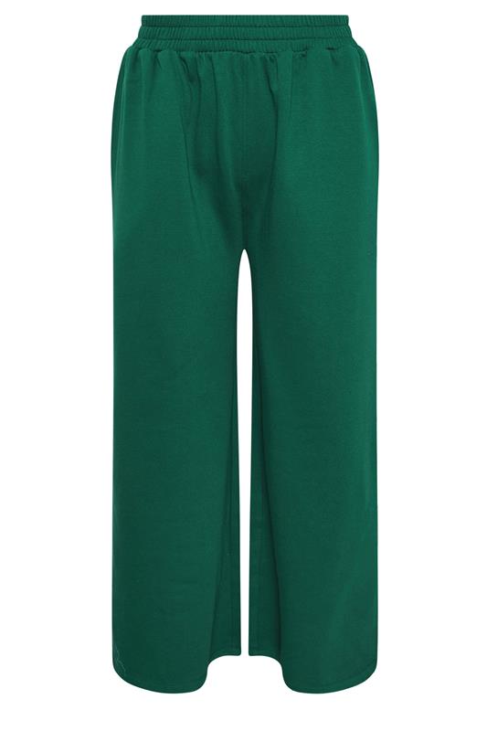 YOURS Plus Size Green 'LA' Wide Leg Joggers | Yours Clothing 6