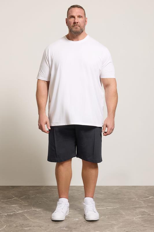 KAM Big & Tall Navy Blue Interlock Shorts | BadRhino 1