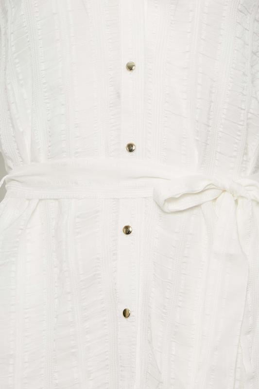 M&Co White Tie Waist Textured Tunic Shirt | M&Co  5