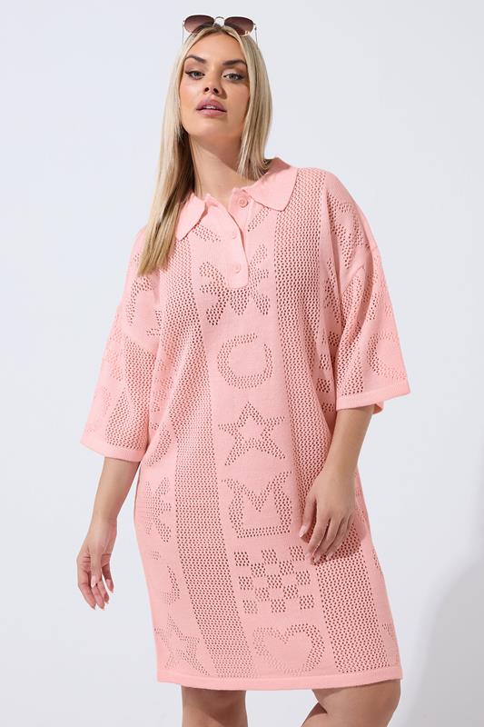 LIMITED COLLECTION Curve Pink Sea Knitted Dress