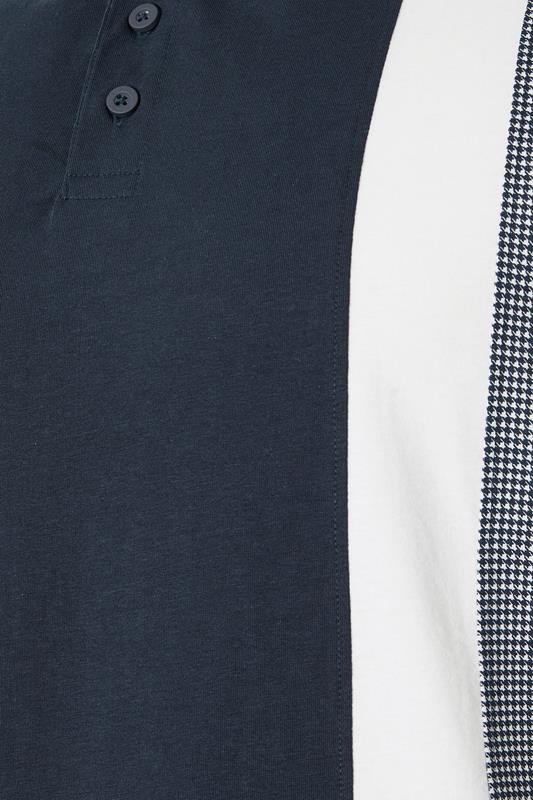 BadRhino Big & Tall Navy Blue Cut & Sew Tipped Polo Shirt | BadRhino 5