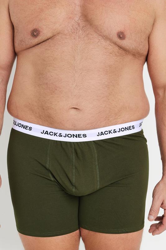 JACK & JONES Big & Tall 5 PACK Green & Black Boxers | BadRhino 4