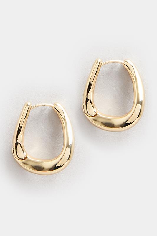  Yours Gold Tone Oval Twist Hoop Earrings