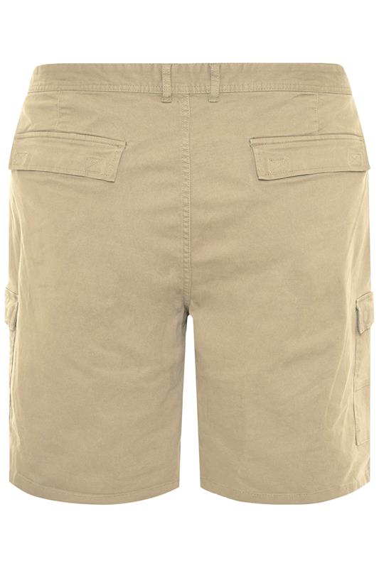 BadRhino Big & Tall 2 PACK Stone Brown & Khaki Green Stretch Cargo Shorts | BadRhino 8