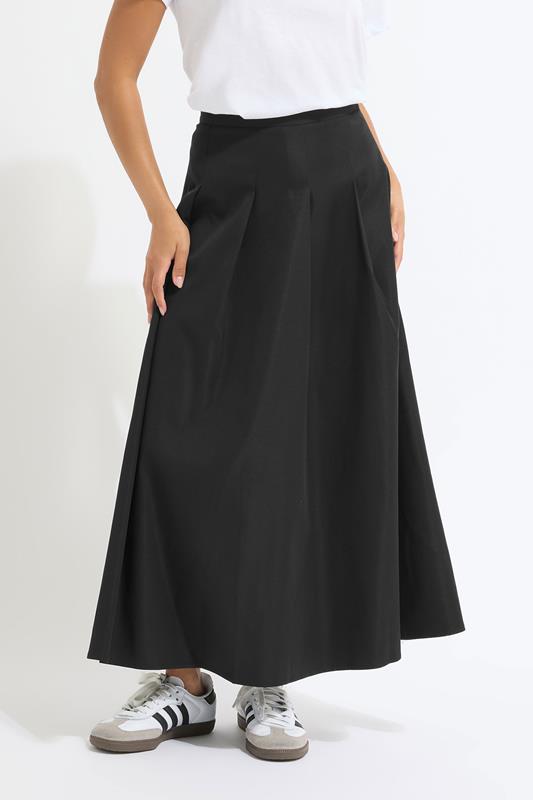 PixieGirl Petite Black Pleated Maxi Skirt | PixieGirl 1