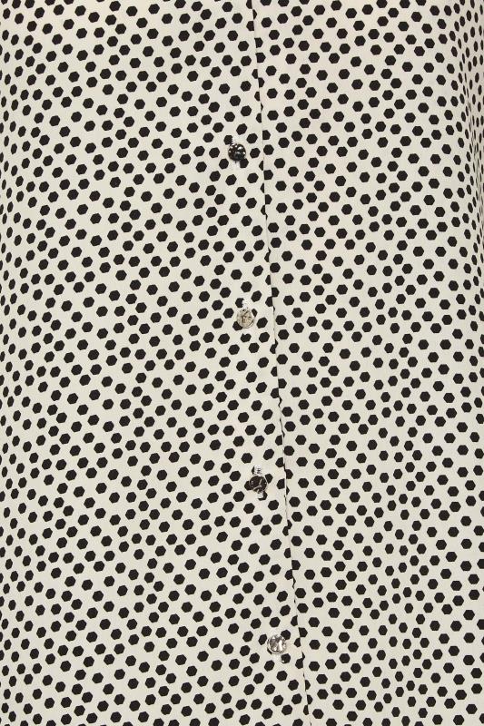 M&Co White Spot Print Frill Sleeve Button Through Blouse | M&Co 5