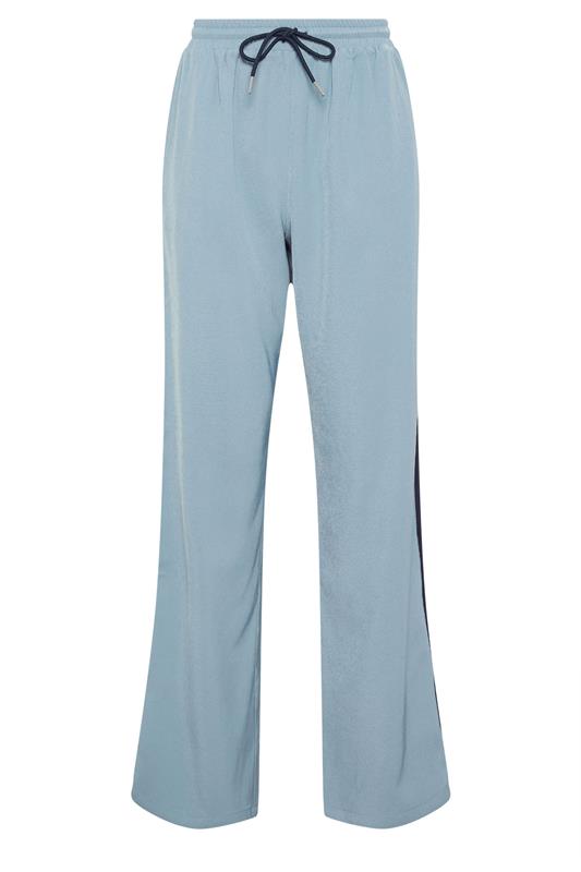 LTS Tall Women's Blue Side Stripe Wide Leg Trousers | Long Tall Sally 5