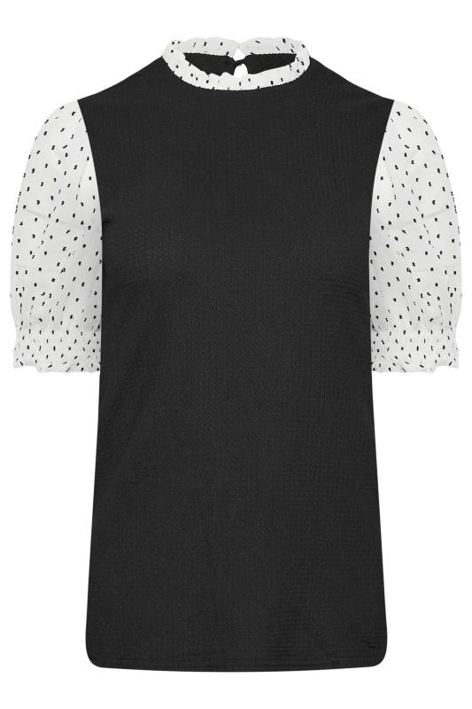 M&Co Black Polka Dot Sleeve Blouse | M&Co 6