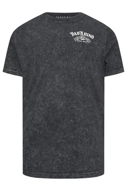 BadRhino Big & Tall Black Acid Wash Whiskey Rodeo Graphic T-Shirt | BadRhino 6