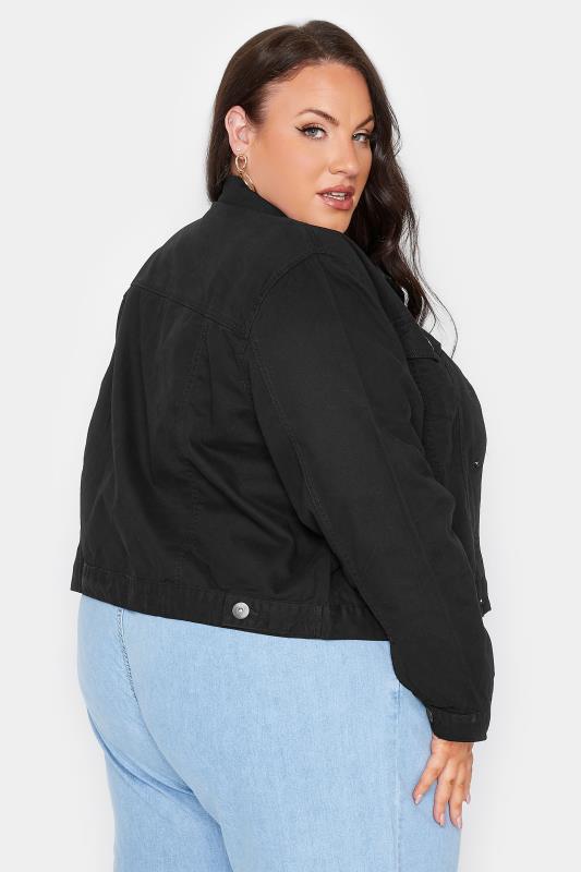 YOURS Plus Size Curve Black Denim Jacket | Yours Clothing 3