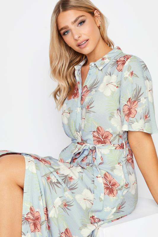 M&Co Blue Floral Print Shirt Dress | M&Co 4
