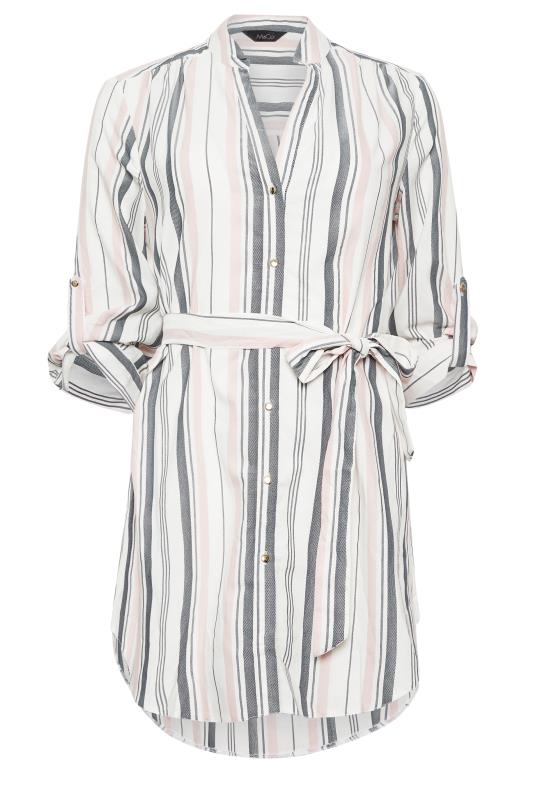 M&Co White Stripe Tie Waist Blouse | M&Co 6