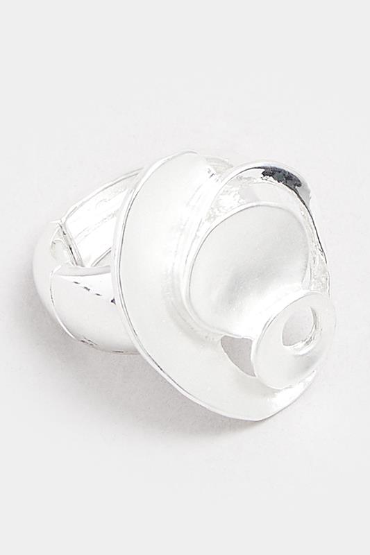  Yours Silver Tone Swirl Stretch Ring