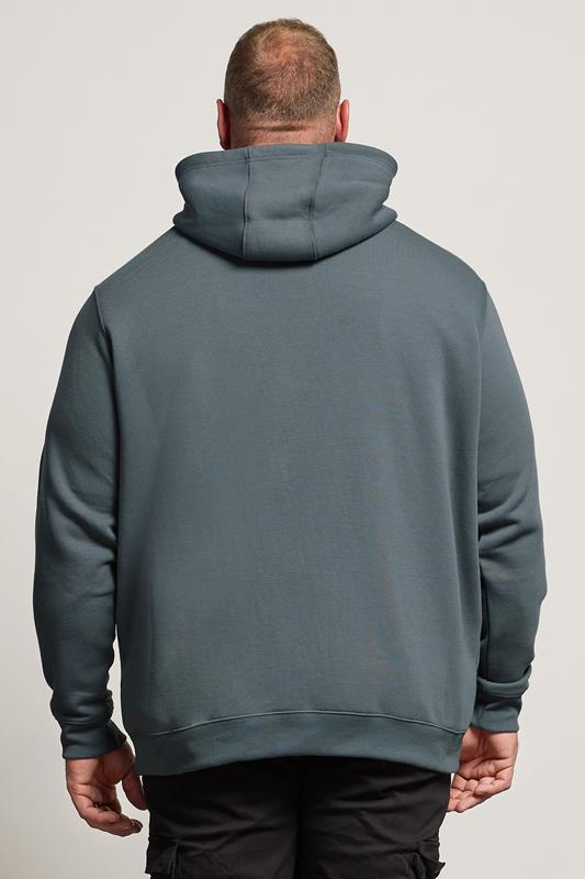 BadRhino Big & Tall Storm Blue Zip Through Hoodie | BadRhino 2