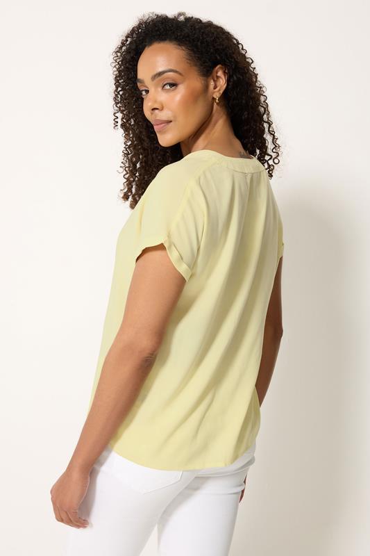 M&Co Lemon Yellow Button Front Blouse | M&Co 2