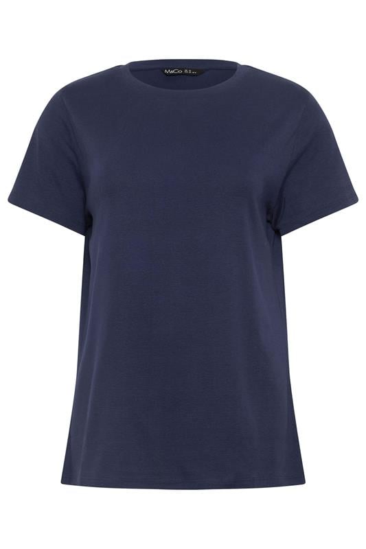 M&Co 3 PACK Black & Navy Blue Cotton T-Shirts | M&Co 10