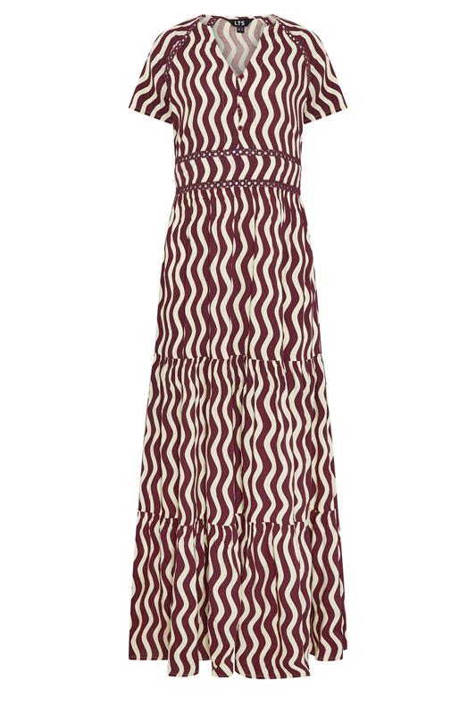 LTS Tall Women's Burgundy Red Swirl Print Maxi Dress | Long Tall Sally 5