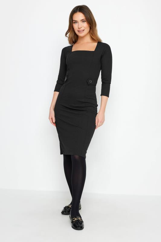Women's  M&Co Petite Black Scuba Dress