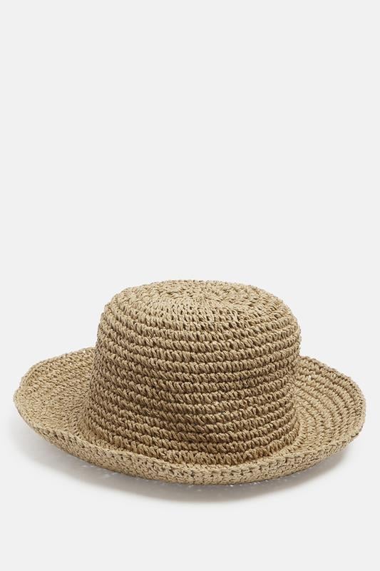  Yours Natural Brown Woven Bucket Hat