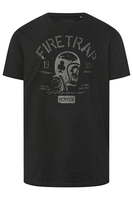 FIRETRAP Big & Tall Black Forged Iron Print T-Shirt | BadRhino 2