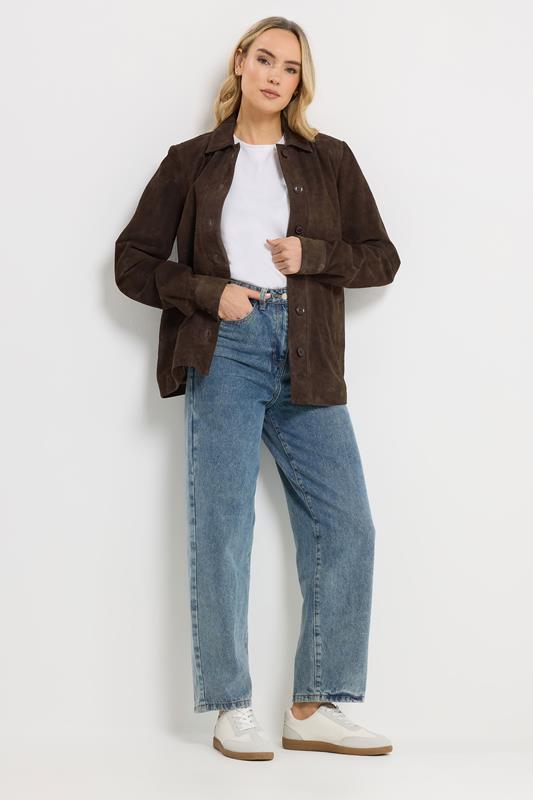 LTS PREMIUM Tall Women's Chocolate Brown Suede Jacket | Long Tall Sally 2