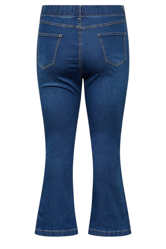 Plus Size Blue Pull-On HANNAH Bootcut Jeggings | Yours Clothing 8
