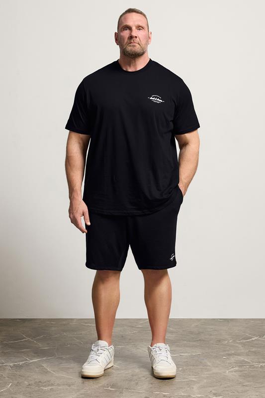  JACK & JONES Big & Tall Black T-Shirt & Shorts Set