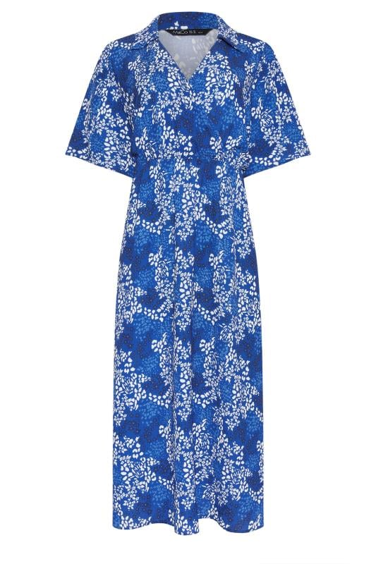 M&Co Blue Abstract Print Midaxi Dress | M&Co 5